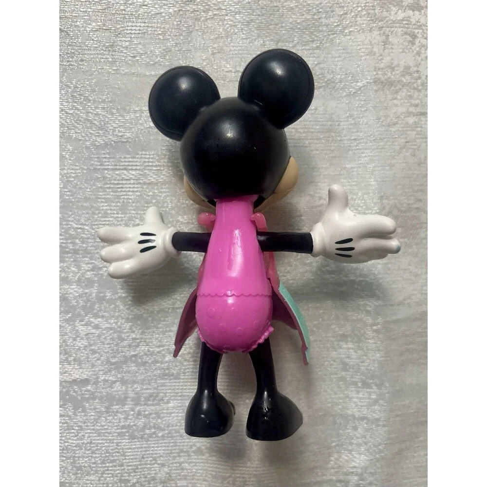 Disney Minnie Mouse Figurine Toy Figure Pink Top Teal Skirt 6